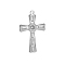 304 Stainless Steel Pendant Cabochon Settings, Cross, Stainless Steel Color, Tray: 4mm, 37x23mm