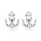 304 Stainless Steel Charms, Anchor, Stainless Steel Color, 13x10x3.5mm, Hole: 1.2mm