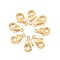 Brass Lobster Claw Clasps, Long-Lasting Plated, Cadmium Free & Nickel Free & Lead Free, Real 18K Gold Plated, 10x6x2.5mm, Hole: 1mm