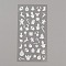 Christmas PET Self Adhesive Festive Stickers, Waterproof Embossed Decals for DIY Scrapbooking, Card Making, Rectangle, Snowman Pattern, Sticker: 7~12x5~9mm