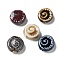 Handmade Porcelain Beads, Vortex, Mixed Color, 16~17x6.5~7mm, Hole: 2.5mm