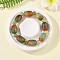 Natural Peacock Agate Bead Stretch Bracelets, Dyed & Heated, Barrel, Inner Diameter: 2-1/4 inch(5.8cm)