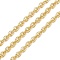 Brass Cable Chains, Soldered, with Spool, Textured, Golden, 3.5x0.5mm, about 32.81 Feet(10m)/Roll