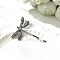 Dragonfly Hair Bobby Pins, Hair Accessories for Women & Girls, Platinum, 50x37mm