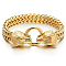 Wolf Viking 304 Stainless Steel Wheat Chain Bracelets for Men, Alloy Clasp, Golden, 8-1/4 inch(21cm)
