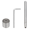 Steel Leather Puncher Hole Drilling Tool, for Leather Belt Grommet Eyelet Mounting, Stainless Steel Color, 2.6x2.4cm