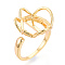 Flower Brass Cup Peg Ring Settings, Adjustable Ring Settings for Half Drilled Beads, Real 18K Gold Plated, 22.5x19.5mm, Inner Diameter: 18mm, Pin: 0.8~0.9mm