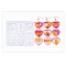 1Pc Easter DIY Pendant Molds, Silicone Casting Molds, For UV Resin, Epoxy Resin Craft Making, Heart, White, 104.5x94x4.5mm, Hole: 1.5mm