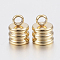 304 Stainless Steel Cord Ends, End Caps, Column, Golden, 9x7mm, Hole: 2.5mm, Inner Diameter: 5mm