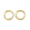 Brass Spring Gate Rings, Long-Lasting Plated, Lead Free & Cadmium Free, Rack Plating, Ring, Real 18K Gold Plated, 20x3mm
