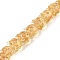 Gold Sand Lampwork Beads Strands, Tulip, Goldenrod, 12x10mm, Hole: 1.2mm, about 33pcs/strand, 31~32cm