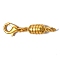 Brass Magnetic Clasps Converter, with Lobster Claw Clasps, Column, Golden, 32x5.5mm
