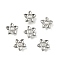 304 Stainless Steel Spacer Beads, Flower, Stainless Steel Color, 5.5x6x0.5mm, Hole: 1.4mm