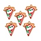 Baking Painted Alloy Pendants, Pizza Charms, Colorful, 19.5x16.5x4.5mm, Hole: 1.2mm