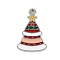 Christmas Theme Alloy Enamel Pendants, Platinum, Christmas Tree, 24x15.5x1.5mm, Hole: 1.8mm