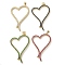 Brass Micro Pave Cubic Zirconia Pendants, Heart, Rack Plating, Long-Lasting Plated, Lead Free & Cadmium Free, Mixed Color, 46x31x3mm, Hole: 4.5x3.5mm