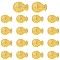 40Pcs Alloy Beads, Fish, Golden, 9x12x6mm, Hole: 2.5mm