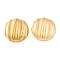 Ion Plating(IP) Flat Round 304 Stainless Steel Stud Earrings for Women, Golden, 19mm