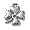 304 Stainless Steel Pendant Rhinestone Settings, Clover, Stainless Steel Color, Fit for 2mm Rhinestone, 20.5x17.5x2.5mm, Hole: 3.5x2.5mm