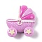 Baby Theme Opaque Resin Decoden Cabochons, Baby Carriage, 27.5x25.5x8mm