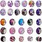 Acrylic & Resin & Polymer Clay Rhinestone European Beads, Large Hole Beads, with Silver Color Core, Rondelle, Mixed Color, Beads: 13.5~14x8~10mm, Hole: 5mm, 54pcs/bag, 1bag/box