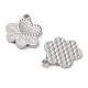 Rhodium Plated 925 Sterling Silver Charms STER-C003-03P-2