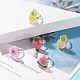 Jelly Color 3D Resin Fruit Adjustable Ring RJEW-JR00455-2