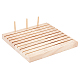 Support de règle de quilting en bois à 9 fente nbeads et organisateur de modèles RDIS-WH0011-25-6