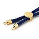 Наполовину готовые браслеты-слайдеры из скрученной миланской веревки FIND-G032-01G-5