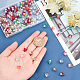 Chgcraft 120 Stück 6 Farben Trompetenblumen-Anhänger galvanisieren Glasanhänger Glasperlen runde Perlen für die Schmuckherstellung und DIY-Bastelzubehör FIND-CA0005-92-3