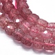 Chapelets de perles aux fraises en quartz naturel G-D0013-38-3