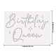Wort Geburtstag Königin Glas Hotfix Strass DIY-WH0303-094-2