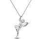 SHEGRACE Rhodium Plated 925 Sterling Silver Pendant Necklaces for Women JN964A-1