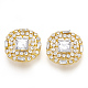 Alloy Rhinestone Shank Buttons RB-T008-01G-1