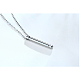 Halskette mit Anhänger aus klarer Zirkonia-Säule mit Urnenasche BOTT-PW0002-001P-2