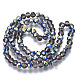 Electroplate Transparent Glass Beads Strands EGLA-A034-T6mm-S21-2