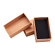 Pandahall 24 個の厚紙ジュエリーセットボックス  リングのために  ネックレス  長方形  淡い茶色  8x5x2.5cm CBOX-TA0001-07-2