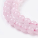 Nbeads 5 fili circa 410 pezzi di perle di quarzo rosa naturale G-NB0004-53-7