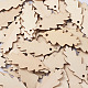 未染色の木製ビッグペンダント  葉  アンティークホワイト  79.5x33x2.5mm  穴：4mm X-WOOD-TA0002-20-3