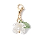 Decorazioni pendenti con perle di conchiglia di fiori HJEW-TA00106-3