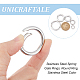UNICRAFTALE 5Pcs 5 Sizes 316 Stainless Steel Spring Gate Rings Clasps Open Round Metal Clasps Springring Trigger Clasp Fasteners Bracelet Clasps for Jewelry Making STAS-UN0049-92-2