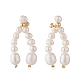 Natürliche Perle baumeln Ohrringe EJEW-TA00057-4