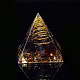 Decoraciones de exhibición de resina de pirámide de orgonita G-PW0005-05K-1