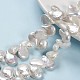 Fili di perle keshi di perle barocche naturali a goccia PEAR-R015-02-1
