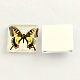 Cabochons papillon carrés en verre dos plat pour les projets de bricolage X-GGLA-S022-10mm-30D-1