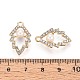 Подвески из сплава и искусственного жемчуга со стразами PALLOY-T092-06G-3