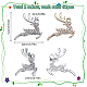 SUNNYCLUE 1 Box 32Pcs Christmas Charms Reindeer Charms Micro Pave Cubic Zirconia Rhinestone Deer Charm Golden Silver Forest Animal Winter Charm for Jewelry Making Charms DIY Necklace Craft Supplies FIND-SC0006-26-2