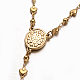 Crocifisso con una collana di perle del rosario ovale X-NJEW-E070-33G-2