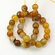 Natural Agate Beads Strands G-E054-10mm-05-2