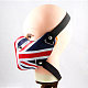 Cubierta bucal con patrón de bandera nacional del Reino Unido de cuero pu punk AJEW-O015-03-3